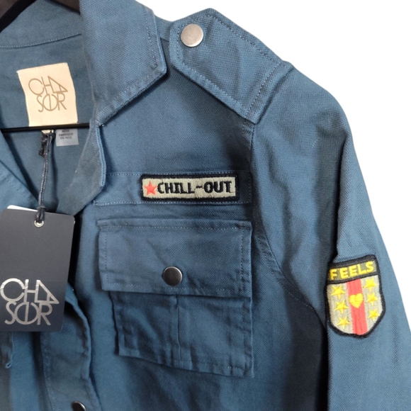 Chaser Vintage Style Utility Military Jacket Womens Size XS - Picture 6 of 9